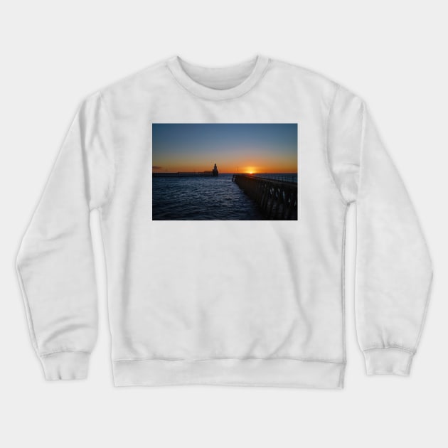 October Sunrise at the mouth of the River Blyth Crewneck Sweatshirt by Violaman